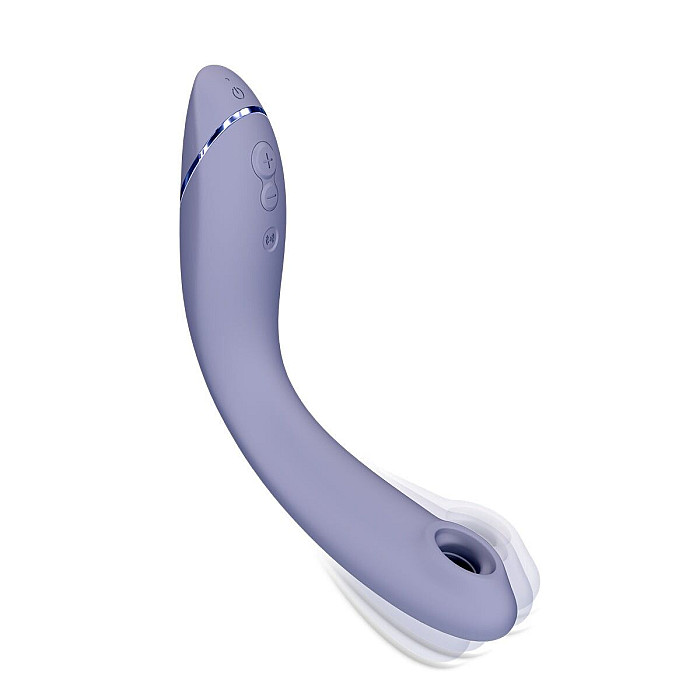 Вакуумный стимулятор для точки G и клитора с вибрацией Womanizer OG Lilac, 12 уровней, 3 режима