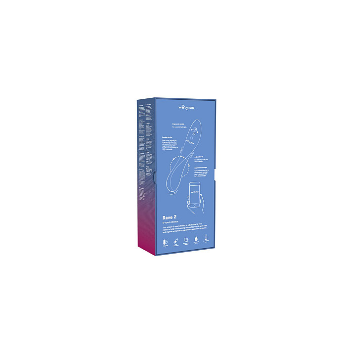 Смарт-вибратор We-Vibe Rave 2 Twisted Pleasure Blue, для точки G и входа во влагалище, 2 мотора