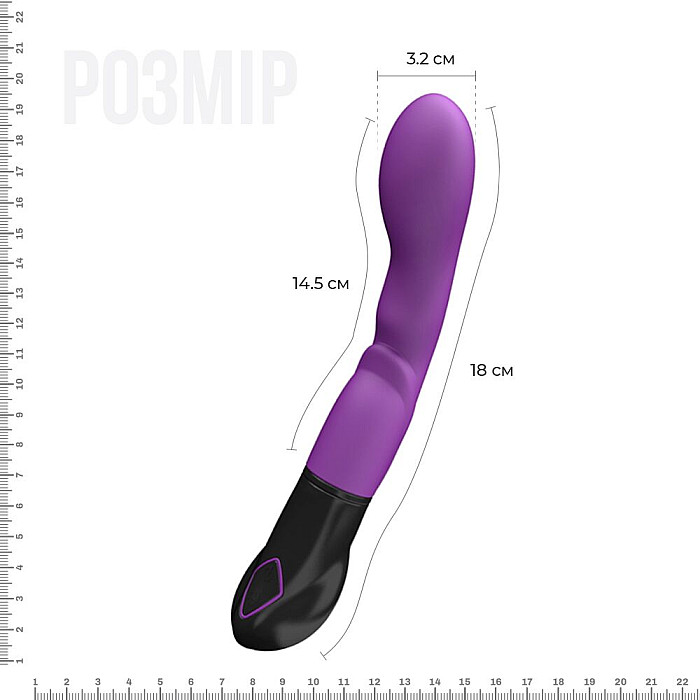 Вибратор Adrien Lastic Nyx, стимуляция точки G и входа во влагалище