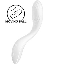Вібратор із перлинною стимуляцією точки G Satisfyer Rrrolling Pleasure White