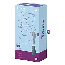 Вібратор Satisfyer G-Spot Flex 3 Grey, гнучкий стовбур із фіксацією положення