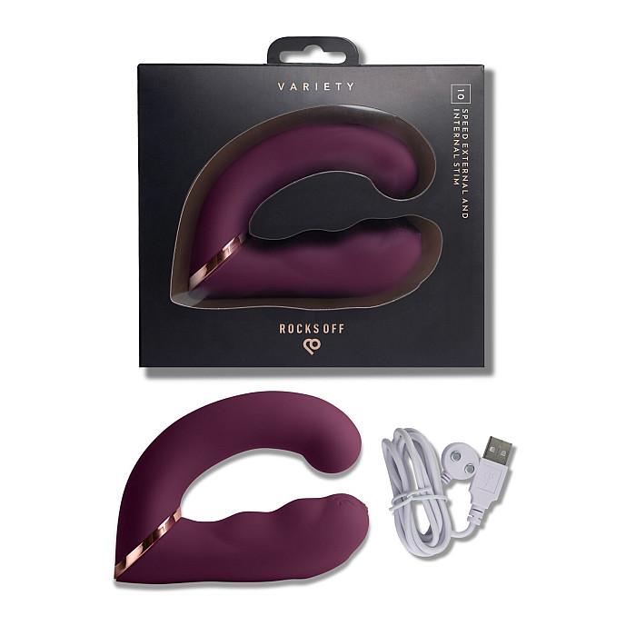 Вібратор Rocks Off Gemini Burgundy