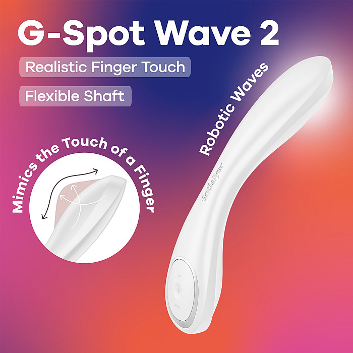 Вібратор Satisfyer G-Spot Wave 2 White, імітує доторкання пальця