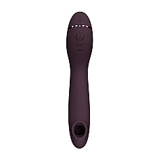 Вакуумный стимулятор для точки G и клитора с вибрацией Womanizer OG Aubergine, 12 уровней, 3 режима