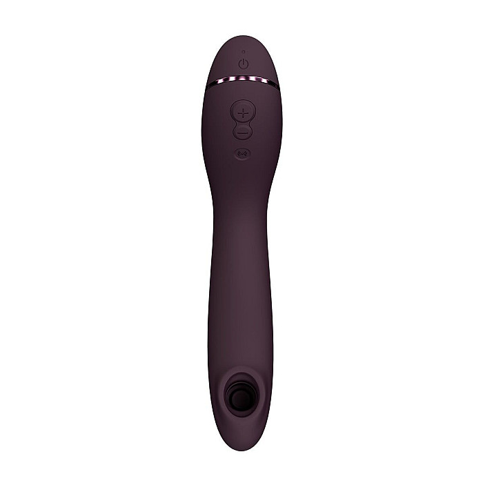 Вакуумный стимулятор для точки G и клитора с вибрацией Womanizer OG Aubergine, 12 уровней, 3 режима
