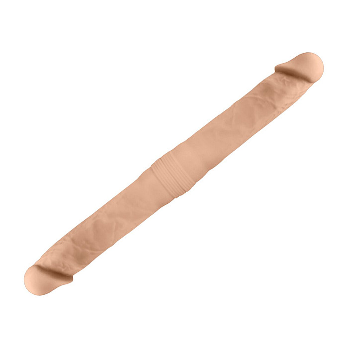Двусторонний фаллоимитатор SilexD Billy-Joe Double Dong Flesh M, гибкий, термореактивный