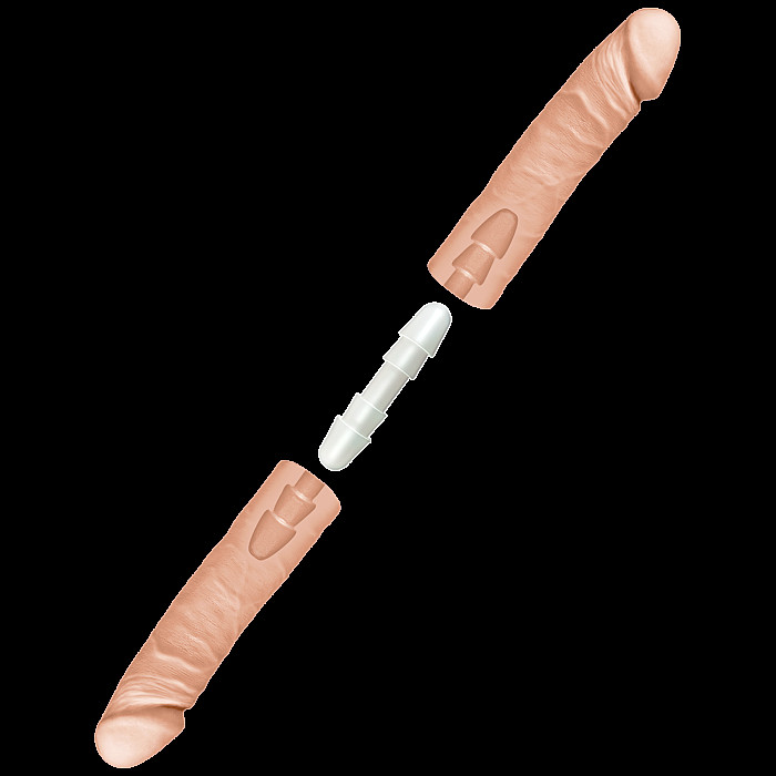 Фаллоимитатор двойной Doc Johnson The D - Double D - 16 Inch - ULTRASKYN, диаметр 4,4см, Vack-U-Lock