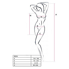 Ажурное мини-платье на тонких бретелях Passion BS096 One Size, black, плетение на груди