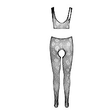 Еротичний бодістокінг з малюнком Passion BS085 black