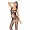 Бодістокінг Passion BS044 black, комбінезон з відкритим животиком