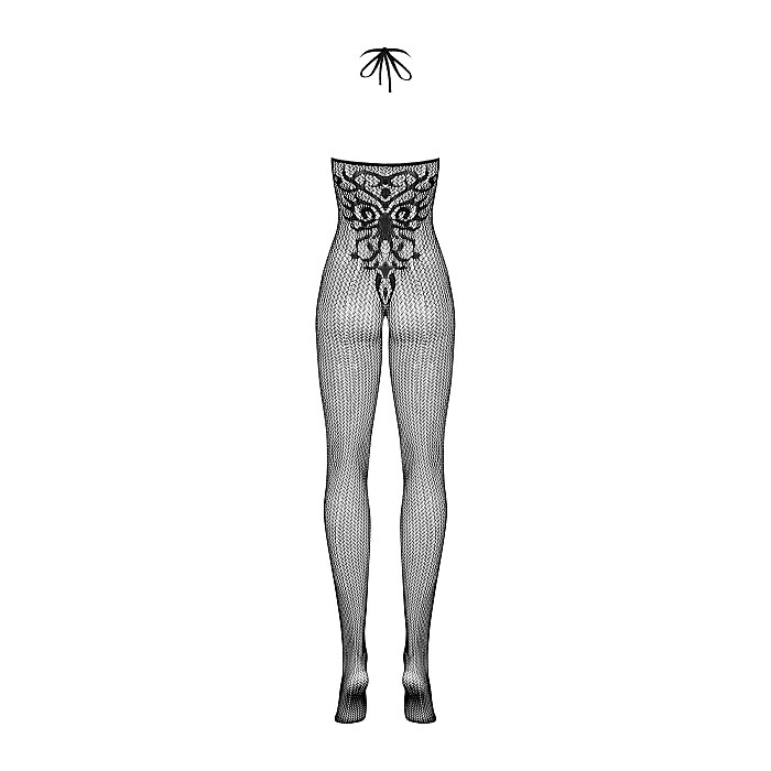 Бодістокінг Obsessive Bodystocking G308 S/M/L, халтер, декор у вигляді татуювання