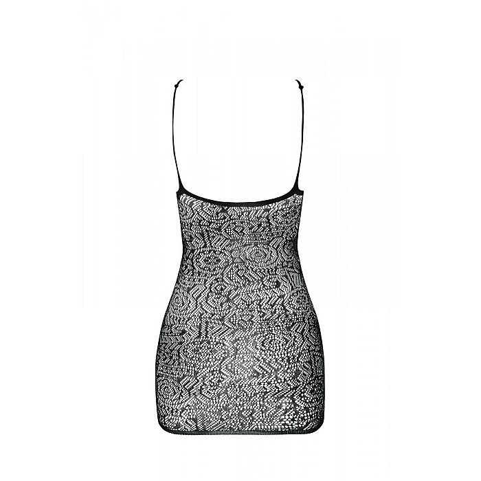 Ажурна мінісукня на тонких бретелях Passion BS096 One Size, red, плетіння на грудях