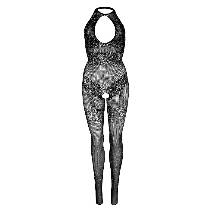 Бодистокинг Leg Avenue Rhinestone Lace and Net Bodystocking OS Black