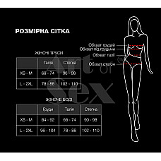 Сексуальне прозоре боді сітка з рукавами Art of Sex - Melissa чорний, XS-M