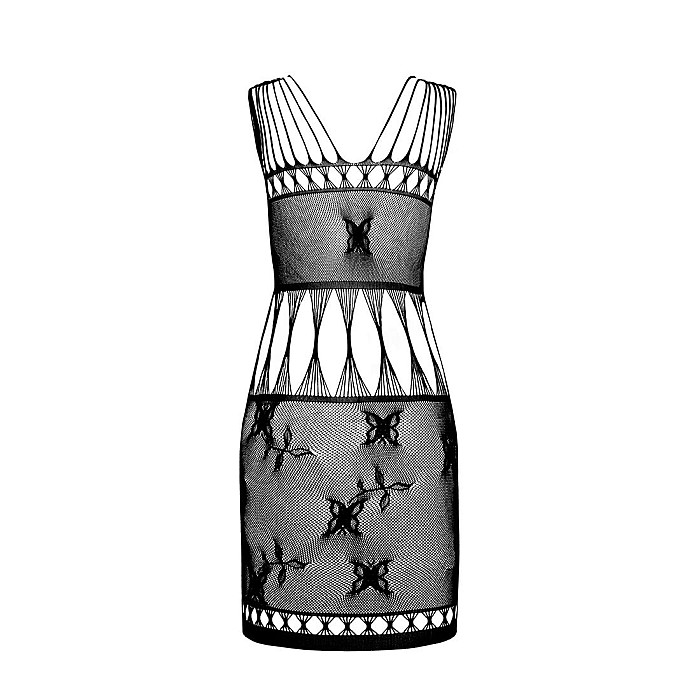 Бодистокинг мини-платье с бабочками Passion BS090 One Size black