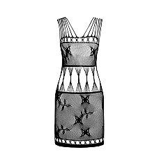 Бодистокинг мини-платье с бабочками Passion BS090 One Size black