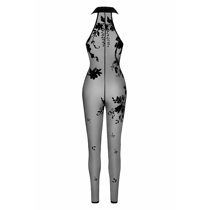 Бодистокинг Noir Handmade F315 Ego, L, black, прозрачный, верх халтер, молния на все тело