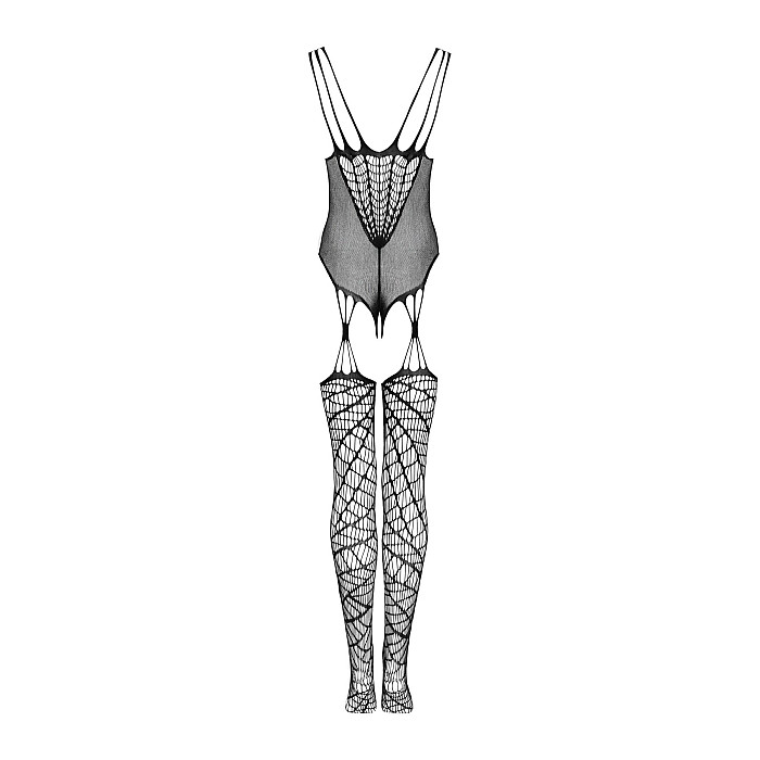 Ажурный бодистокинг под паутину Obsessive Bodystocking G325 black S/M/L, черный, комбинезон