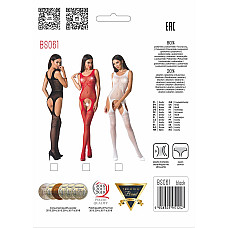 Бодістокінг Passion BS061 white, комбінезон, імітація панчох