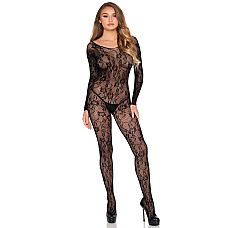 Бодістокінг Leg Avenue Crotchless Fishnet Bodystocking One Size Black