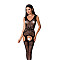 Сітчастий бодістокінг Passion BS062 One Size, Black, комбінезон, імітація панчіх, відкритий доступ