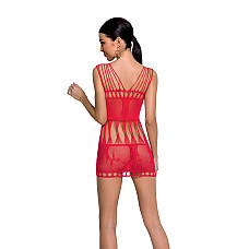 Бодистокинг мини-платье с бабочками Passion BS090 One Size red
