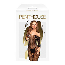 Бодістокінг з довгими рукавами Penthouse - Dreamy Diva Black XL
