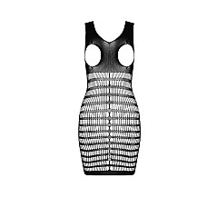 Бодістокінг-сукня з відкритими грудями Passion BS092 black