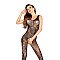 Бодістокінг Passion BS020 black, комбінезон, фантазійний візерунок