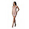 Мінісукня з вертикальним візерунком Passion BS097 One Size, white, плетіння з боків