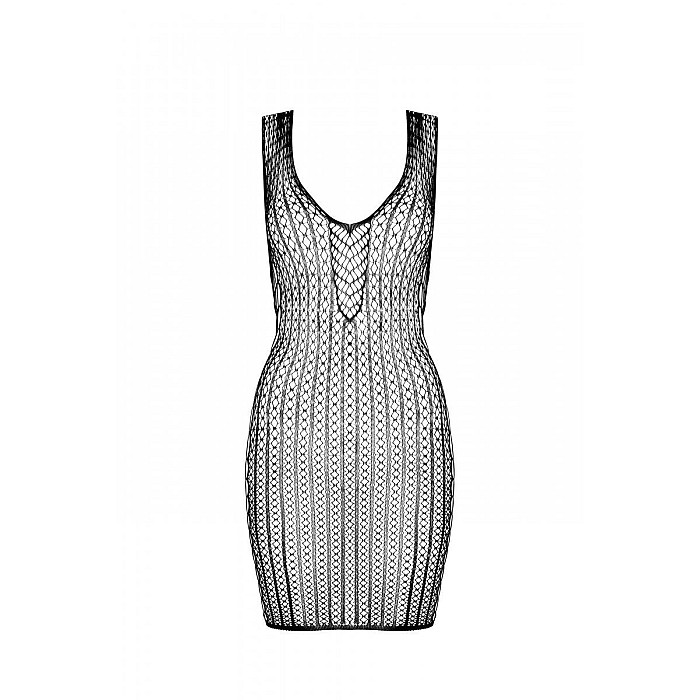 Мінісукня з вертикальним візерунком Passion BS097 One Size, white, плетіння з боків
