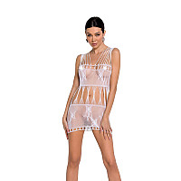 Бодістокінг мінісукня з метеликами Passion BS090 One Size white
