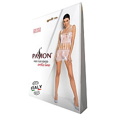 Бодистокинг мини-платье с бабочками Passion BS090 One Size white