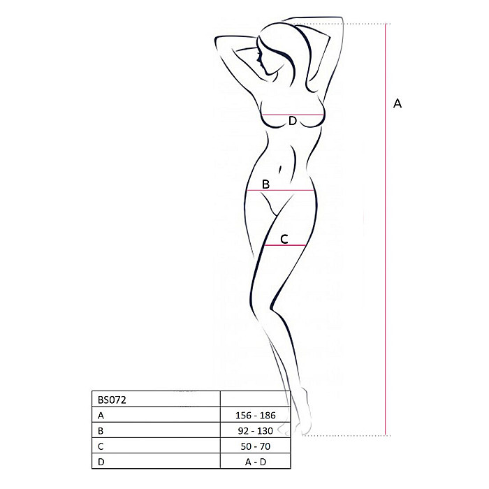 Бодістокінг з імітацією панчох і ажурною вставкою Passion BS072 white