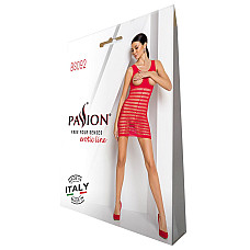 Бодістокінг-сукня з відкритими грудями Passion BS092 red