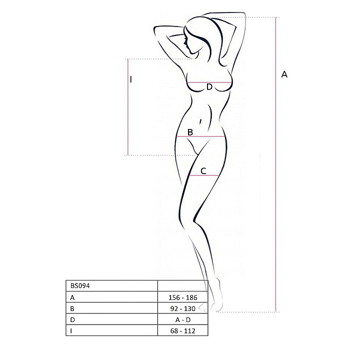 Бодистокинг с имитацией корсетной шнуровки Passion BS094 One Size, white, цветочный узор, с доступом