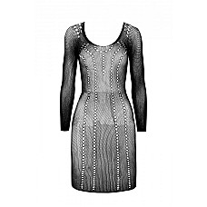 Полупрозрачное мини-платье Passion BS101 One Size, red, рукава-митенки