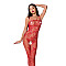 Ажурний бодістокінг з інтимними вирізами Passion BS076 red