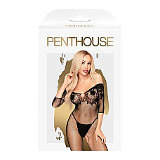 Бодістокінг з імітацією ліфа Penthouse - High Profile Black S/L
