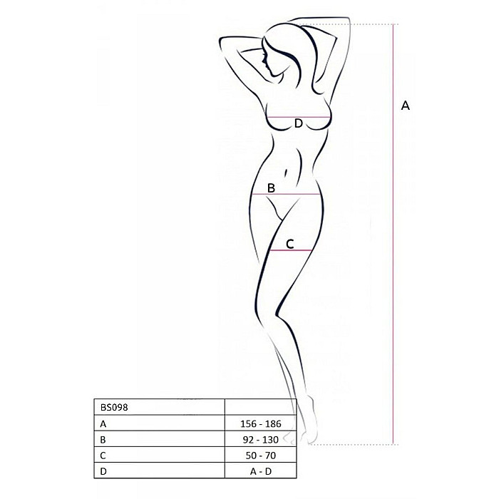 Бодистокинг с крыльями Passion BS098 One Size, red, средняя сетка, открытый доступ