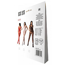 Бодістокінг з крилами Passion BS098 One Size, red, середня сітка, відкритий доступ