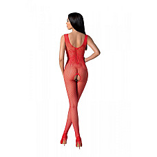 Бодістокінг з крилами Passion BS098 One Size, red, середня сітка, відкритий доступ