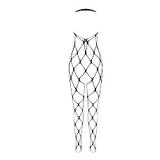Бодистокинг в очень крупную сетку Passion BS091 black, с доступом
