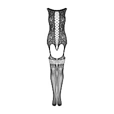 Бодистокинг Obsessive Bodystocking F236 S/Ml/L, глубокое декольте, имитация шнуровки