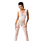Бодістокінг Passion BS052 white, комбінезон, імітація корсета з підтяжками, панчох і трусиків