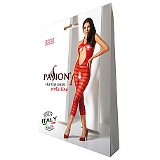 Сітчастий бодістокінг з відкритим животом Passion BS081 red