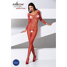 Бодістокінг з крупною сіткою Passion BS077 red