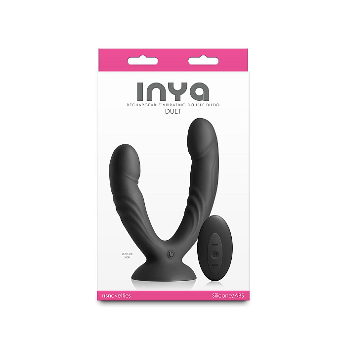 Двойной дилдо с вибрацией NS Novelties INYA - Duet - Black