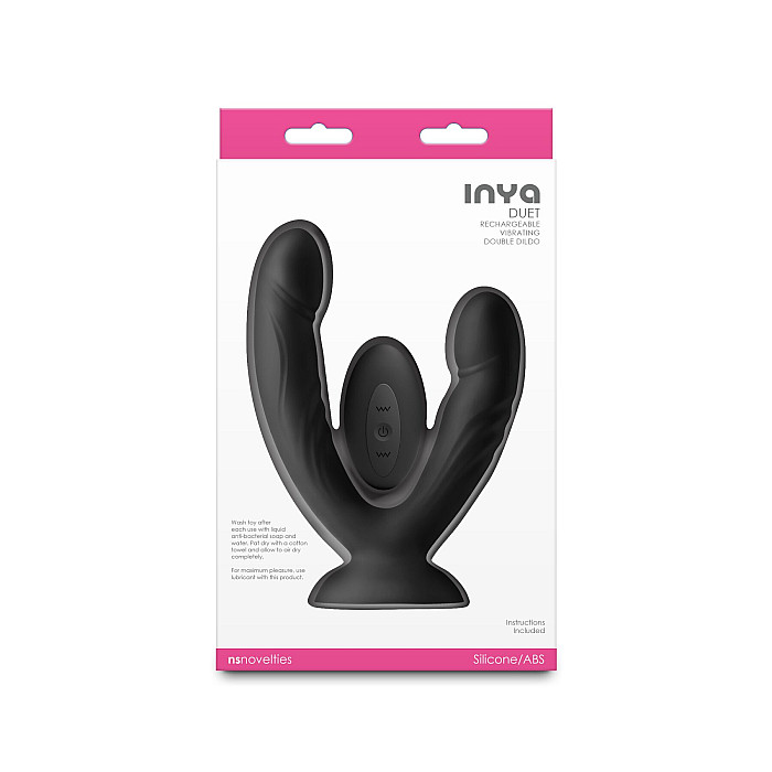Двойной дилдо с вибрацией NS Novelties INYA - Duet - Black
