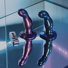 Дилдо з вібрацією Strap-On-Me FINGERING & VIBRATING DILDO - M - BLUE, з манливим рухом